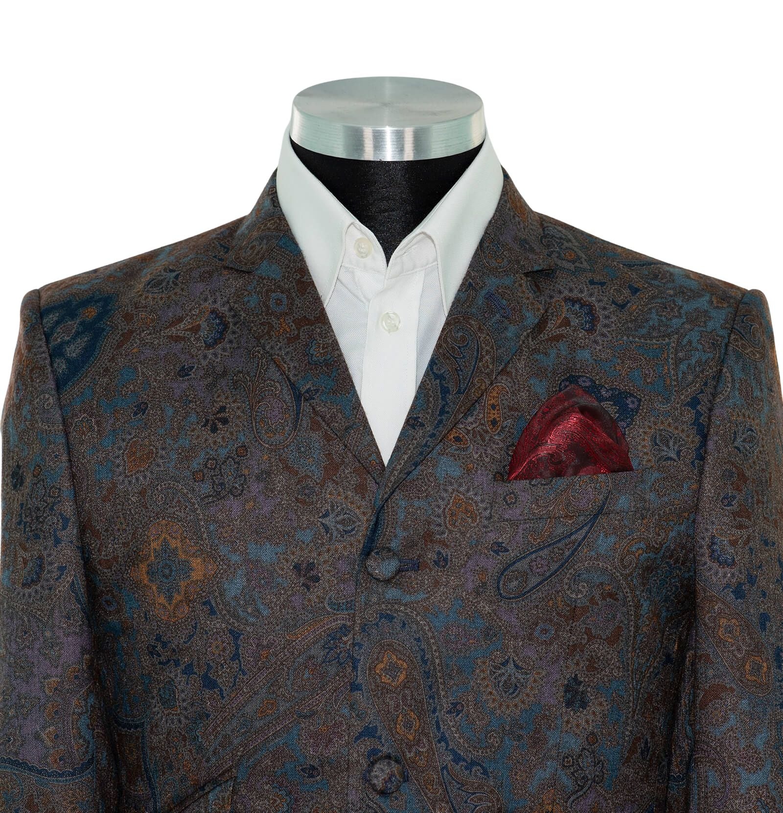 Steve Marriott 65's Navy Blue Contrast Paisley Mod Blazer