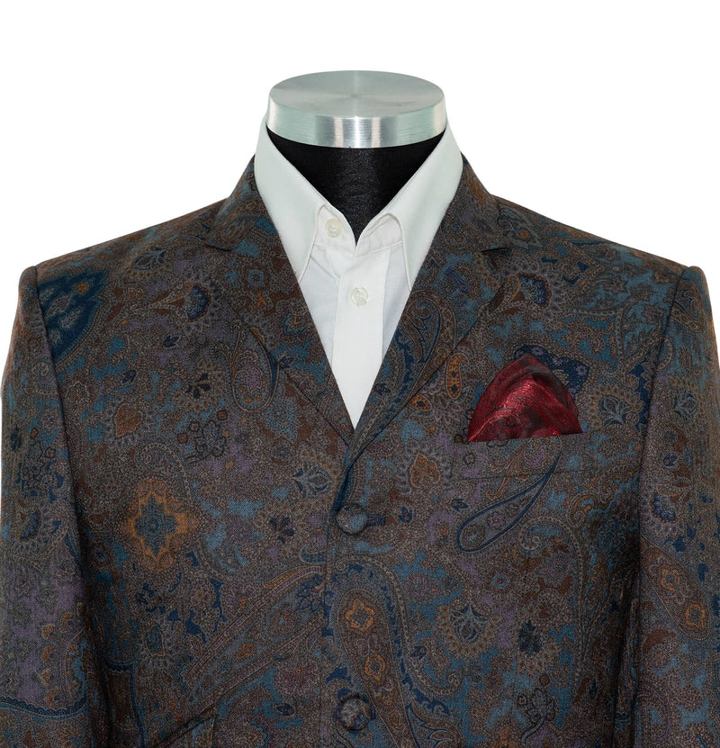 Steve Marriott 65's Navy Blue Contrast Paisley Mod Blazer