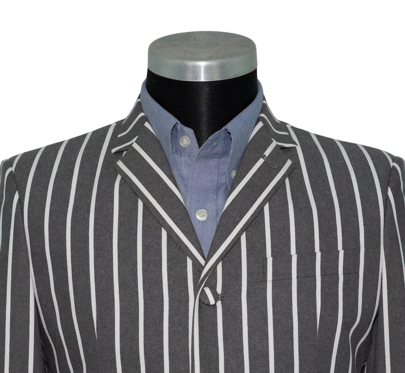 Peter Noone Vintage White & Grey Striped Boating Mod Blazer