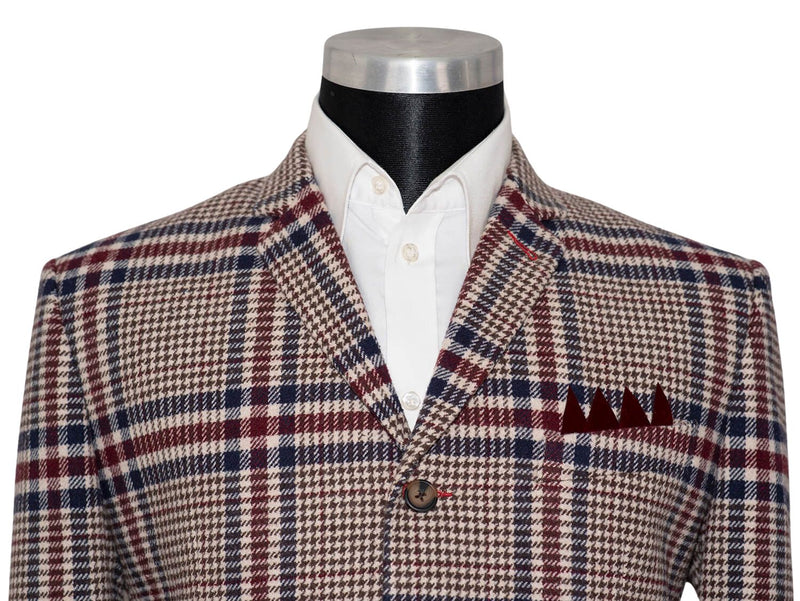 Bill Wyman Winter Tweed Vintage Check Mod Blazer
