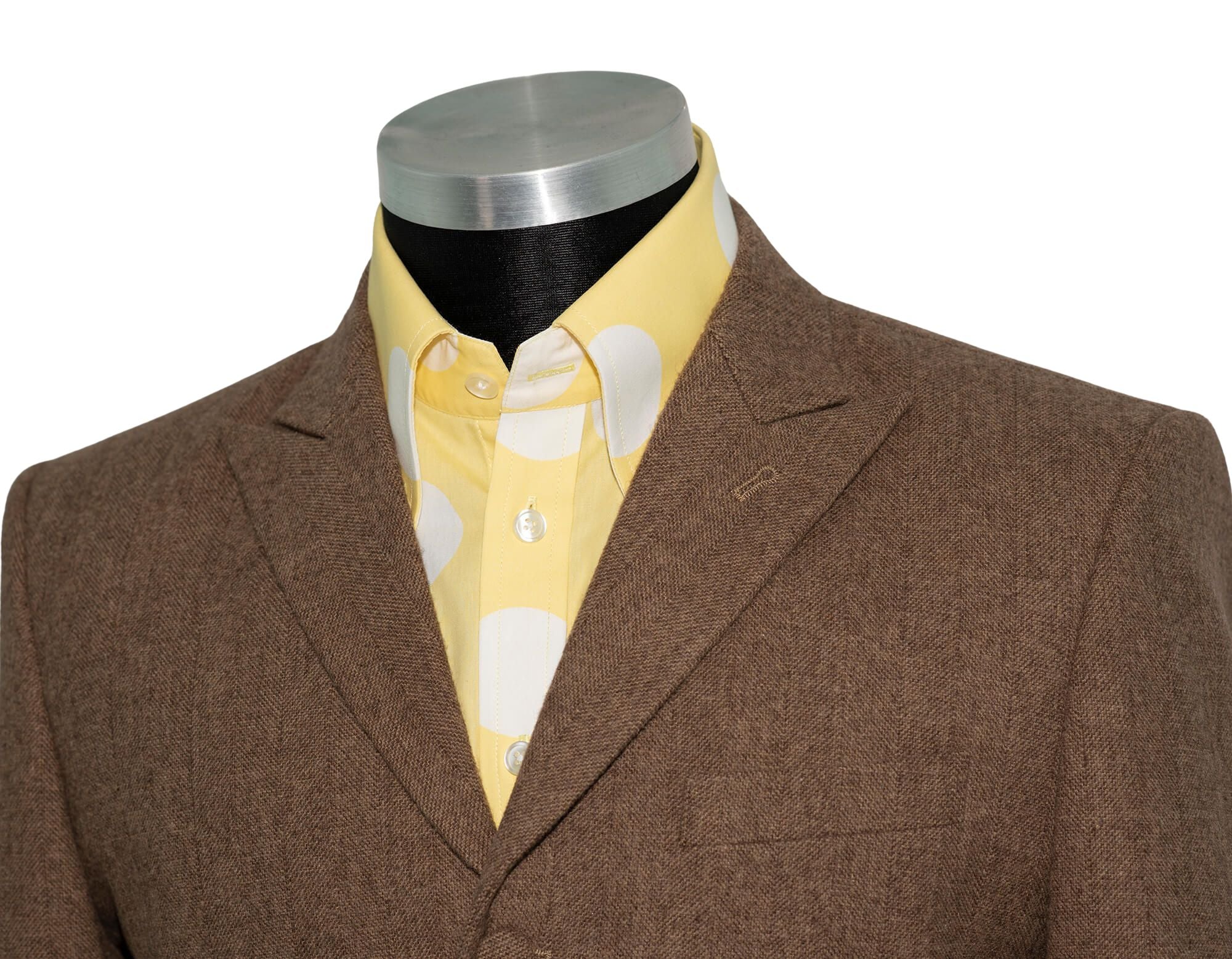 SALE Kenny Jones Tweed Brown Herringbone Winter Mod Blazer (40 Regular)