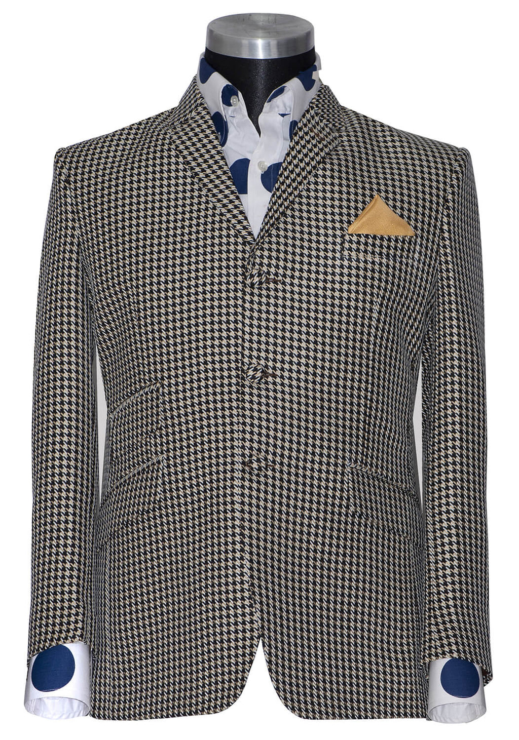 Vintage Light Brown Dogtooth Mod Blazer | 1960's Retro Mod Clothing ...