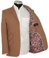 SALE John Steel Tawny Brown Peak Lapel 3 Button Mod Blazer (40 Regular)