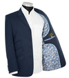 Weller Midnight Blue Peak Lapel 4 Button Mod Suit