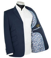 Weller Midnight Blue Peak Lapel 4 Button Mod Suit
