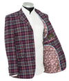 Tommy Moore Multicolor Tartan Check Peak Lapel 4 Button Mod Blazer