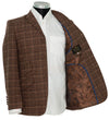 Kenny Jones Tweed Dark Brown Check Winter Mod Blazer