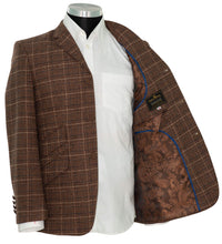 Kenny Jones Tweed Dark Brown Check Winter Mod Blazer