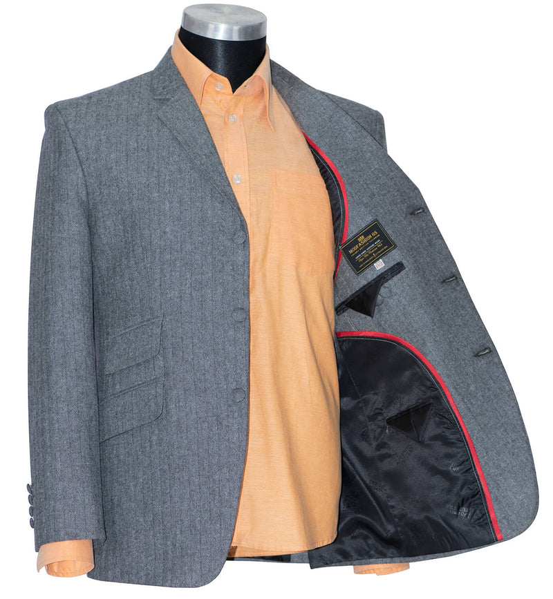 Smith Herringbone 1960's Grey Mod Blazer