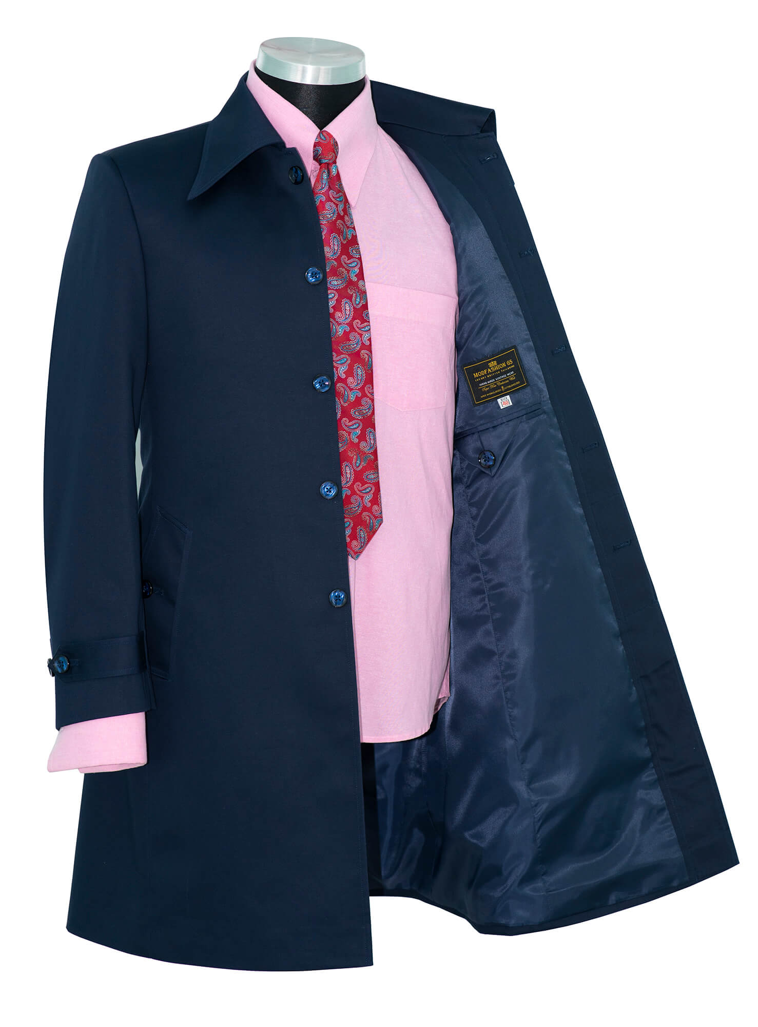 Navy Blue Mac Men's Overcoat