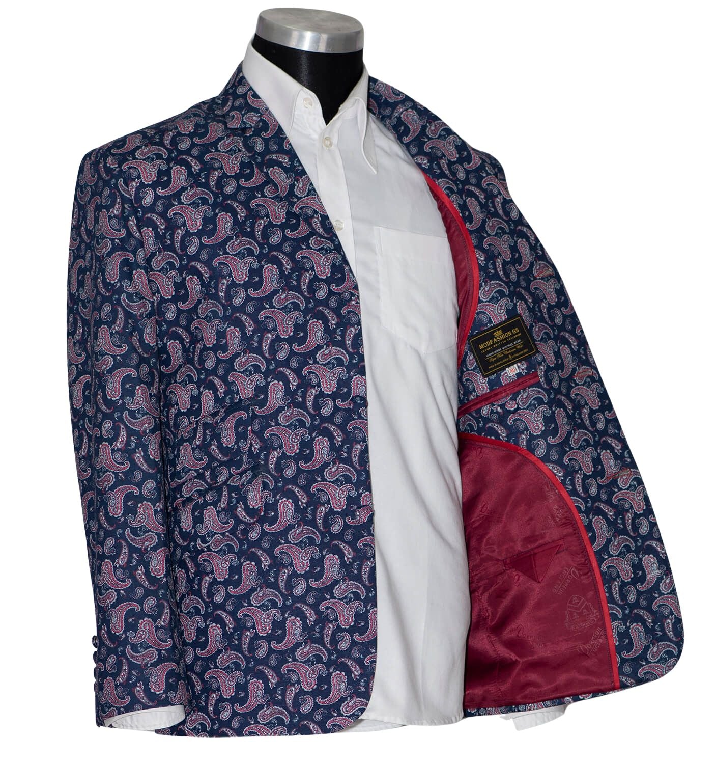 Steve Marriott 60's Navy Blue Purple Paisley Mod Blazer