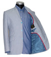 Jimmy Cotton Sky Blue Striped Summer Mod Blazer