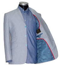 Jimmy Cotton Sky Blue Striped Summer Mod Blazer