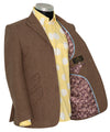 SALE Kenny Jones Tweed Brown Herringbone Winter Mod Blazer (40 Regular)