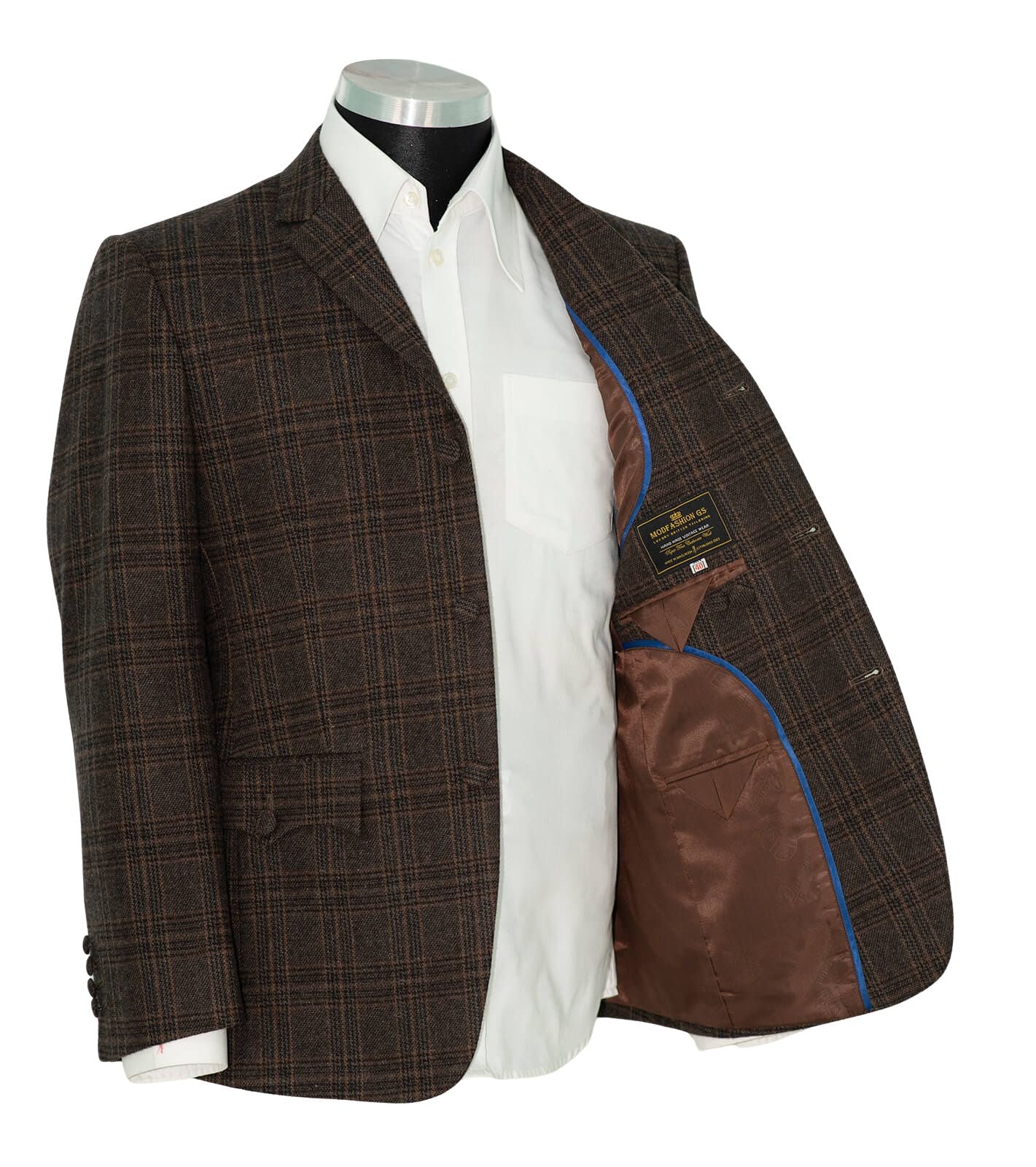 Pete Townshend Tweed Chocolate Brown Mod Jacket
