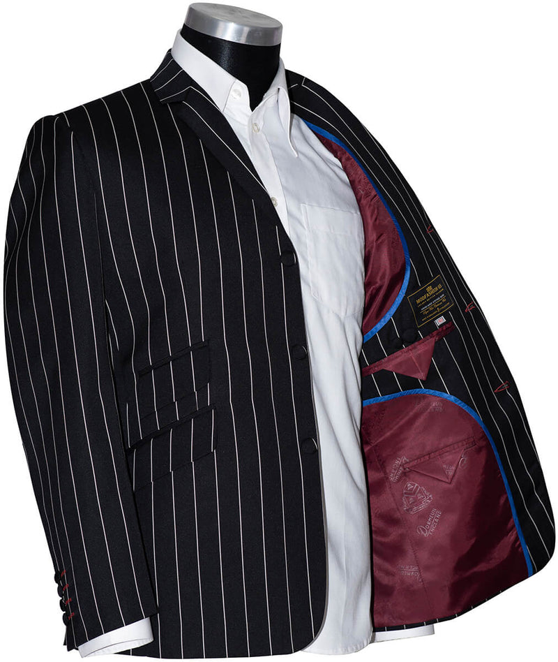 Mod Boating Jacket Weller 1960's Style White Striped in Black Boating Mod Blazer | 1960's ...
