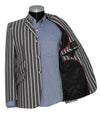 Peter Noone Vintage White & Grey Striped Boating Mod Blazer