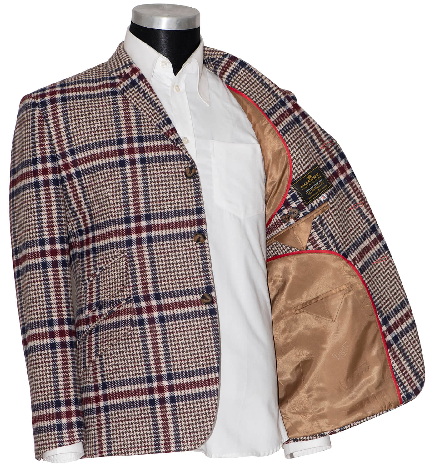 Bill Wyman Winter Tweed Vintage Check Mod Blazer