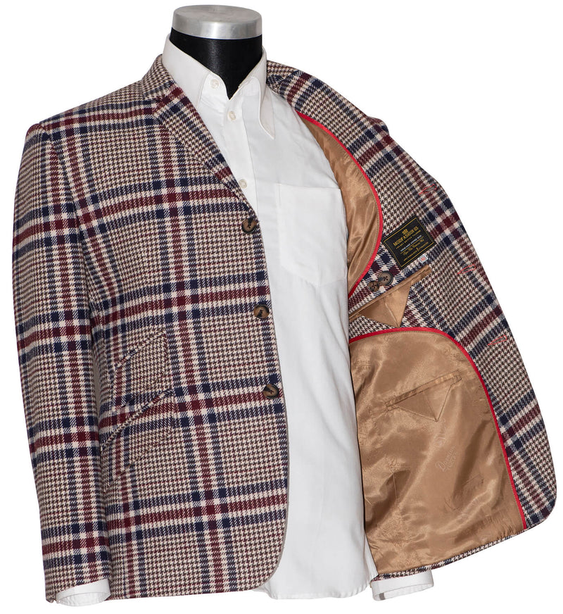 Bill Wyman Winter Tweed Vintage Check Mod Blazer