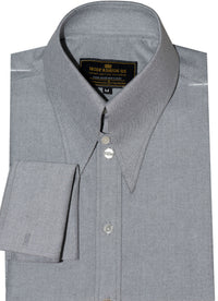 Spearpoint Tab Long Collar Light Grey Mod Shirt