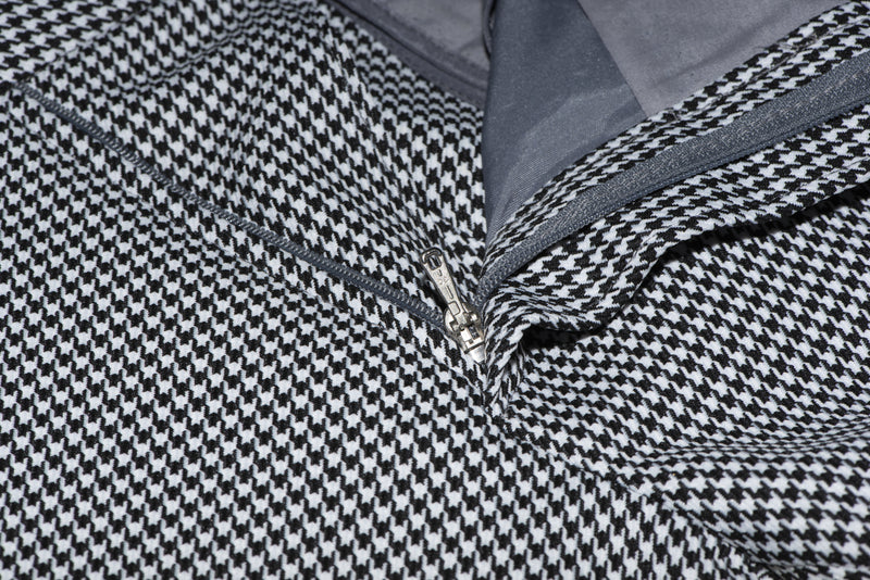Tailored 60's Retro Houndstooth Grey Mod Trouser