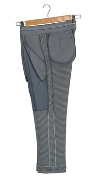 Tailored 60's Retro Houndstooth Grey Mod Trouser