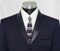 Tailored Fit Navy Blue Shawl Lapel 4 Button Tuxedo