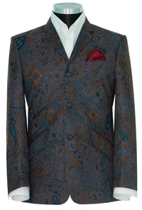 Steve Marriott 65's Navy Blue Contrast Paisley Mod Blazer
