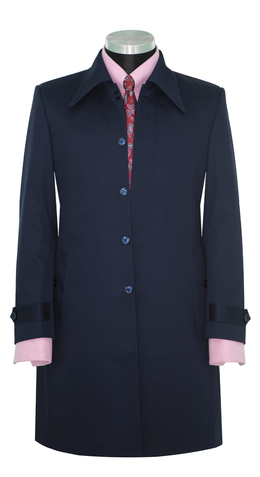 Navy Blue Mac Men's Overcoat