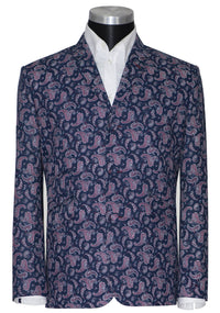 Steve Marriott 60's Navy Blue Purple Paisley Mod Blazer