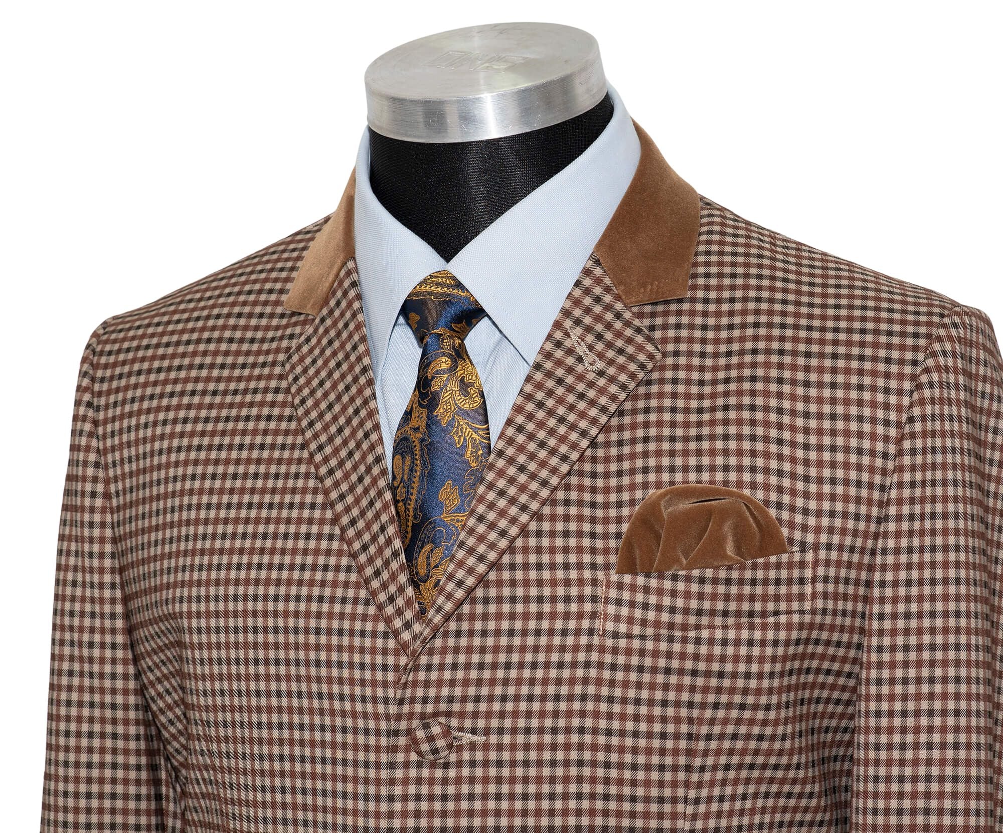 Jim Rodford Brown Gingham Check Mod Suit