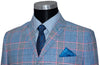Barry Whitham 1960's Prince of Wales Linen Sky Mod Suit