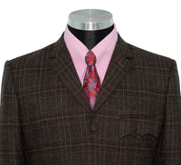 Denis Payton Tweed Chocolate Brown Mod Suit