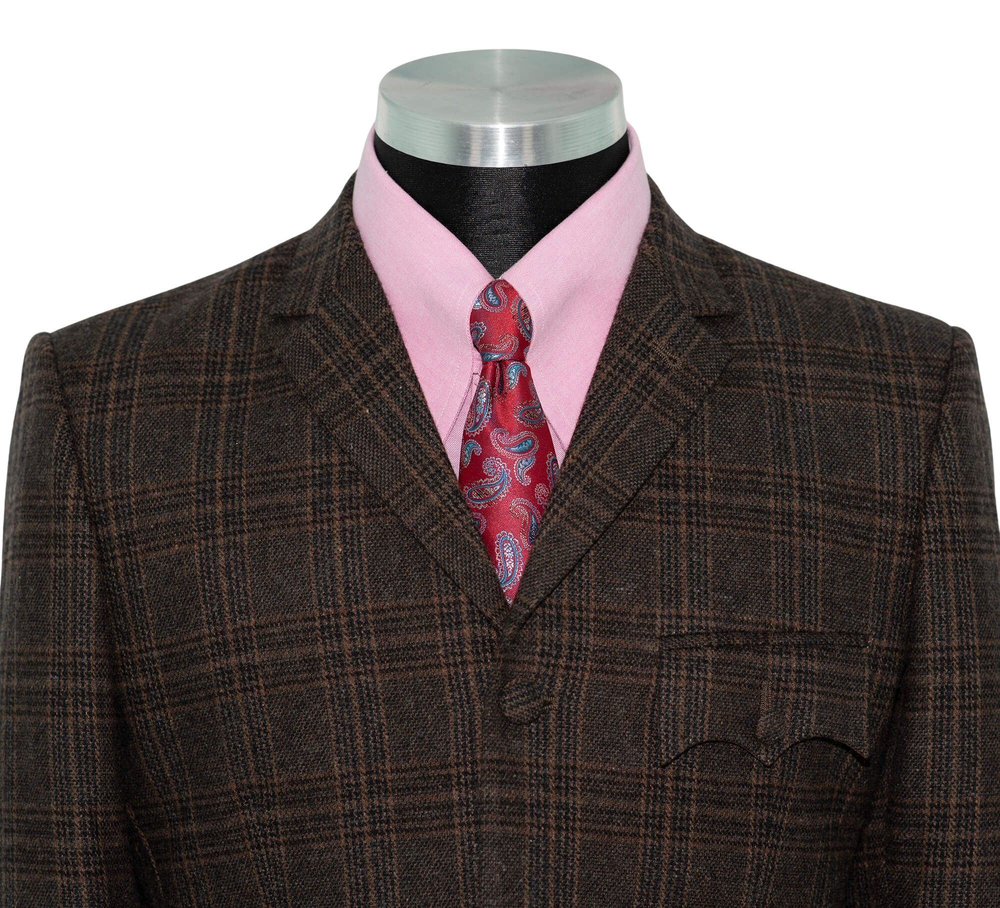 Denis Payton Tweed Chocolate Brown Mod Suit