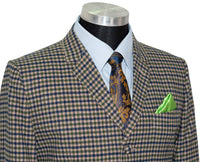 Ian Gibbons Green Gingham Check Wool Suit