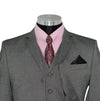 John Dalton Grey Herringbone 3 Piece Mod Suit