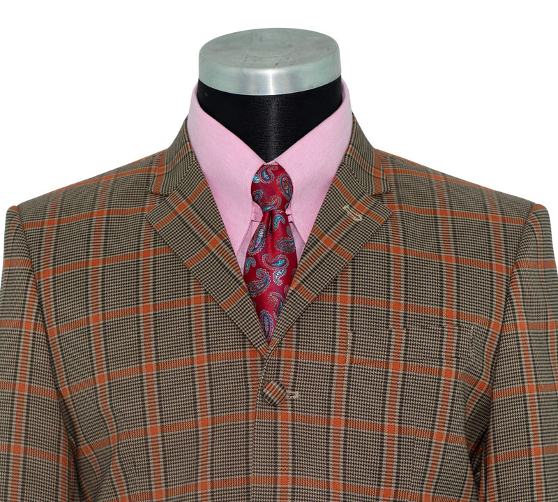 Mick Jagger Orange Check Mod Suit