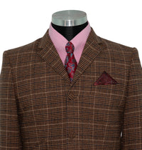 Ricky Huxley Tweed Brown Check Suit 1960's