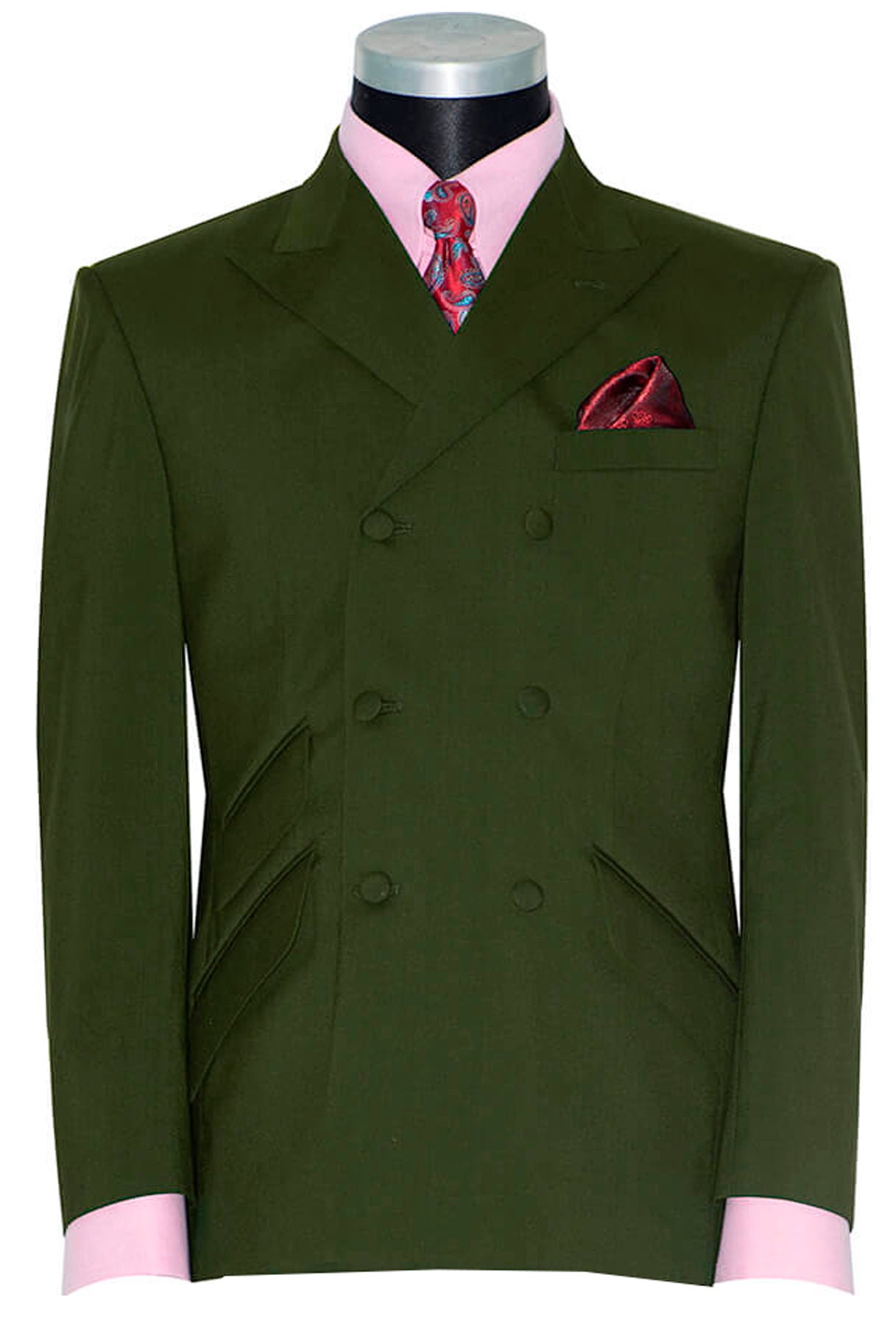 Mick Avory Olive Double Breasted Mod Blazer
