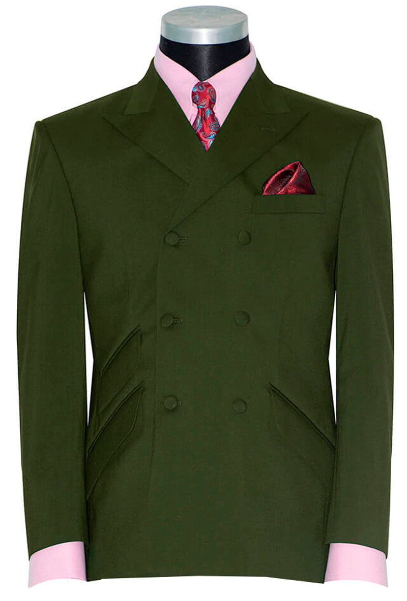 Mick Avory Olive Double Breasted Mod Blazer