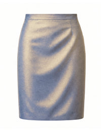 Women's Pale Gold and Blue Two Tone Skirt