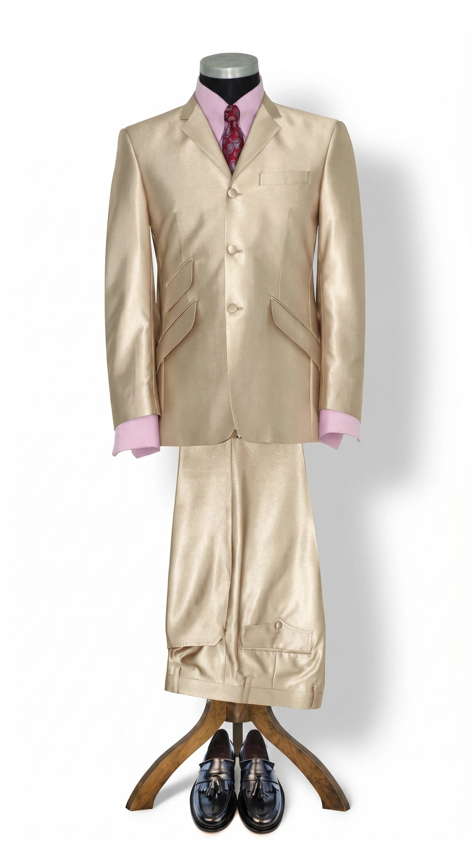 Peter Best Pale Gold Tonic Suit 1960's Style