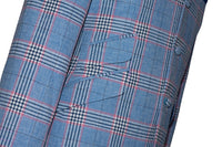 Barry Whitham 1960's Prince of Wales Linen Sky Mod Suit