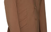 SALE John Steel Tawny Brown Peak Lapel 3 Button Mod Blazer (40 Regular)