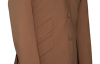 SALE John Steel Tawny Brown Peak Lapel 3 Button Mod Blazer (40 Regular)