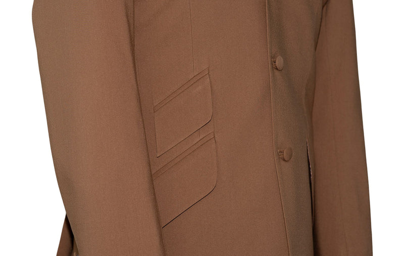 SALE John Steel Tawny Brown Peak Lapel 3 Button Mod Blazer (40 Regular)