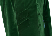 John Steel Bottle Green Velvet 4 Button Mod Blazer