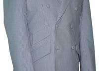 SALE Weller Sky Stripe Double Breasted 3/6 Button Mod Suit (40 Regular, Trouser 34, I.L.30)