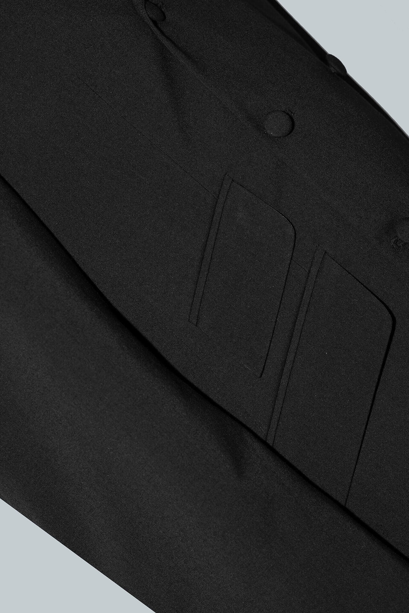 Paul Weller 3/6 Button Black Double Breasted Mod Suit