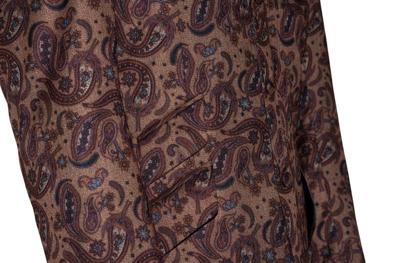 Steve Marriott 65's Brown Contrast Paisley Mod Blazer